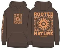 Hoodie Ancré Dans La Nature - Marron
