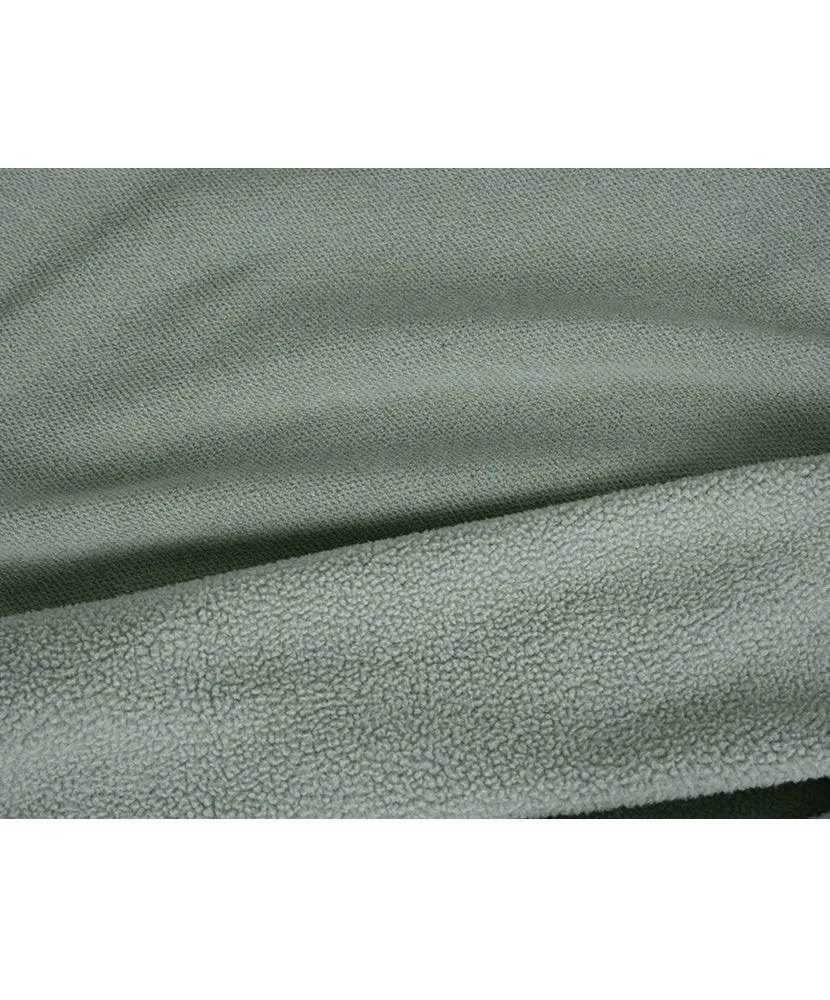 Hoodie Campfire en Laine Polaire Polartec  | Noir/Antique Green