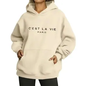 Hoodie C’est la vie Paris – Confort et Style à l’épreuve du froid