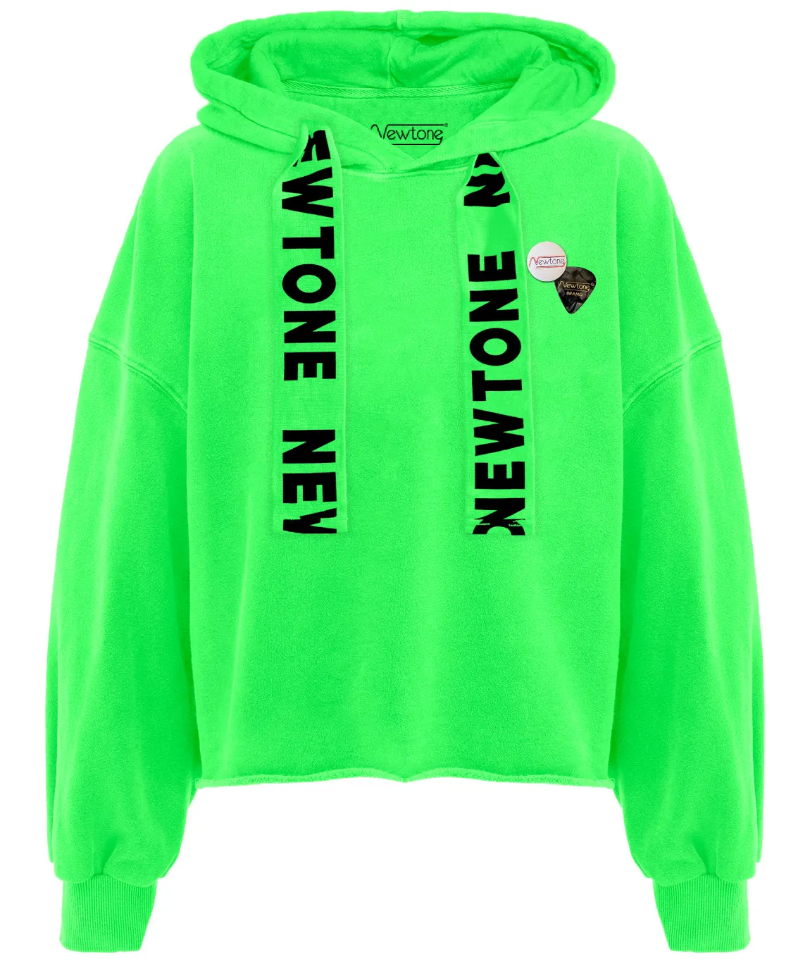 Hoodie crop bloomer neon green BLEED