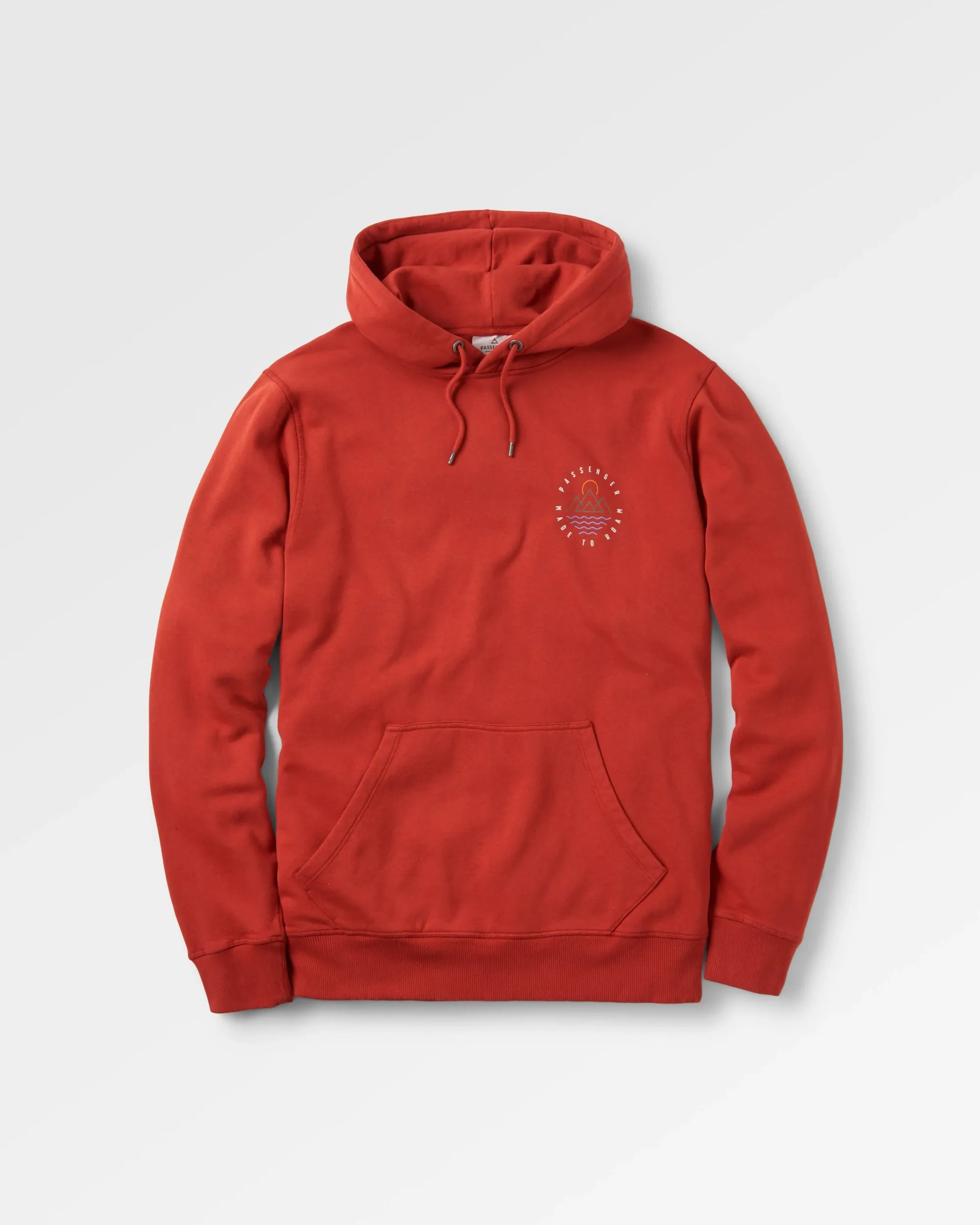 Hoodie en coton recyclé Escapism - Rouge Ocre