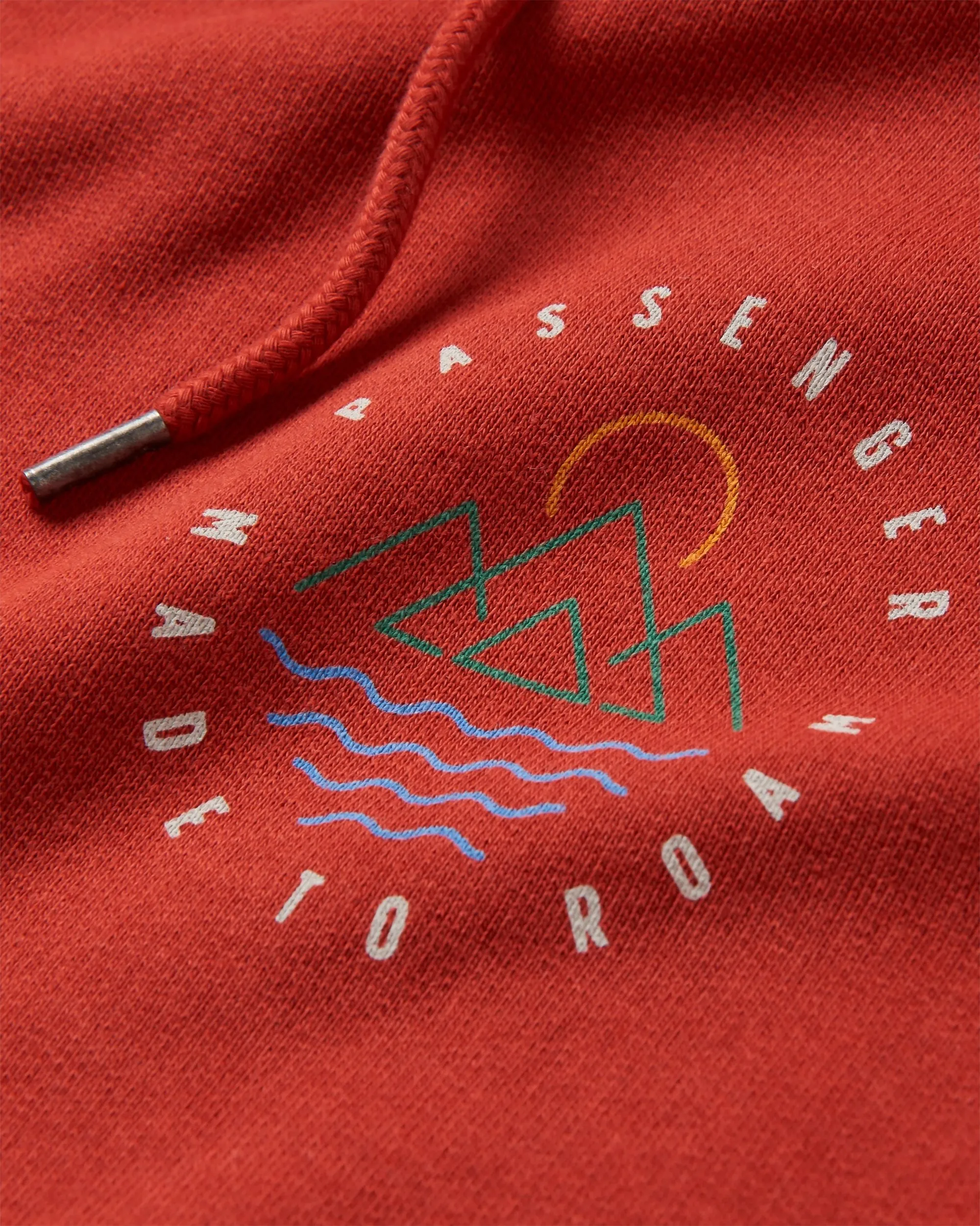 Hoodie en coton recyclé Escapism - Rouge Ocre