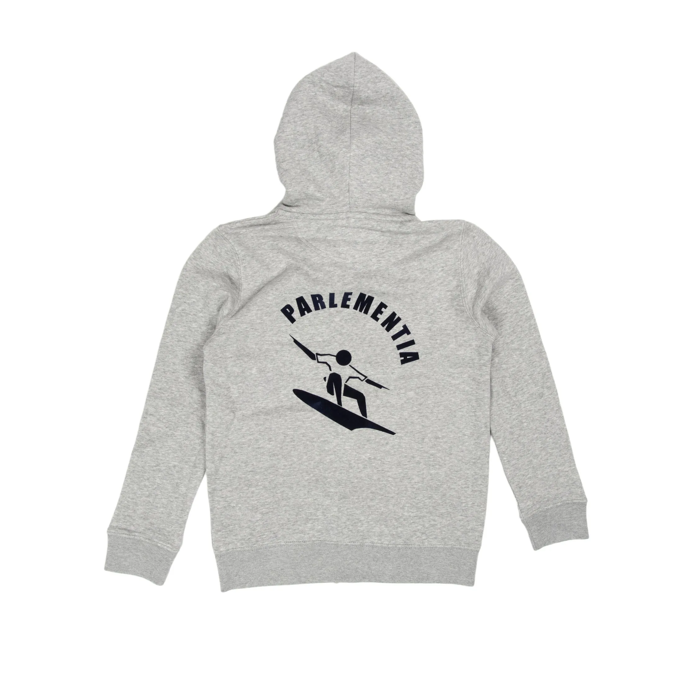 Hoodie kid zippé grey - navy Fingers