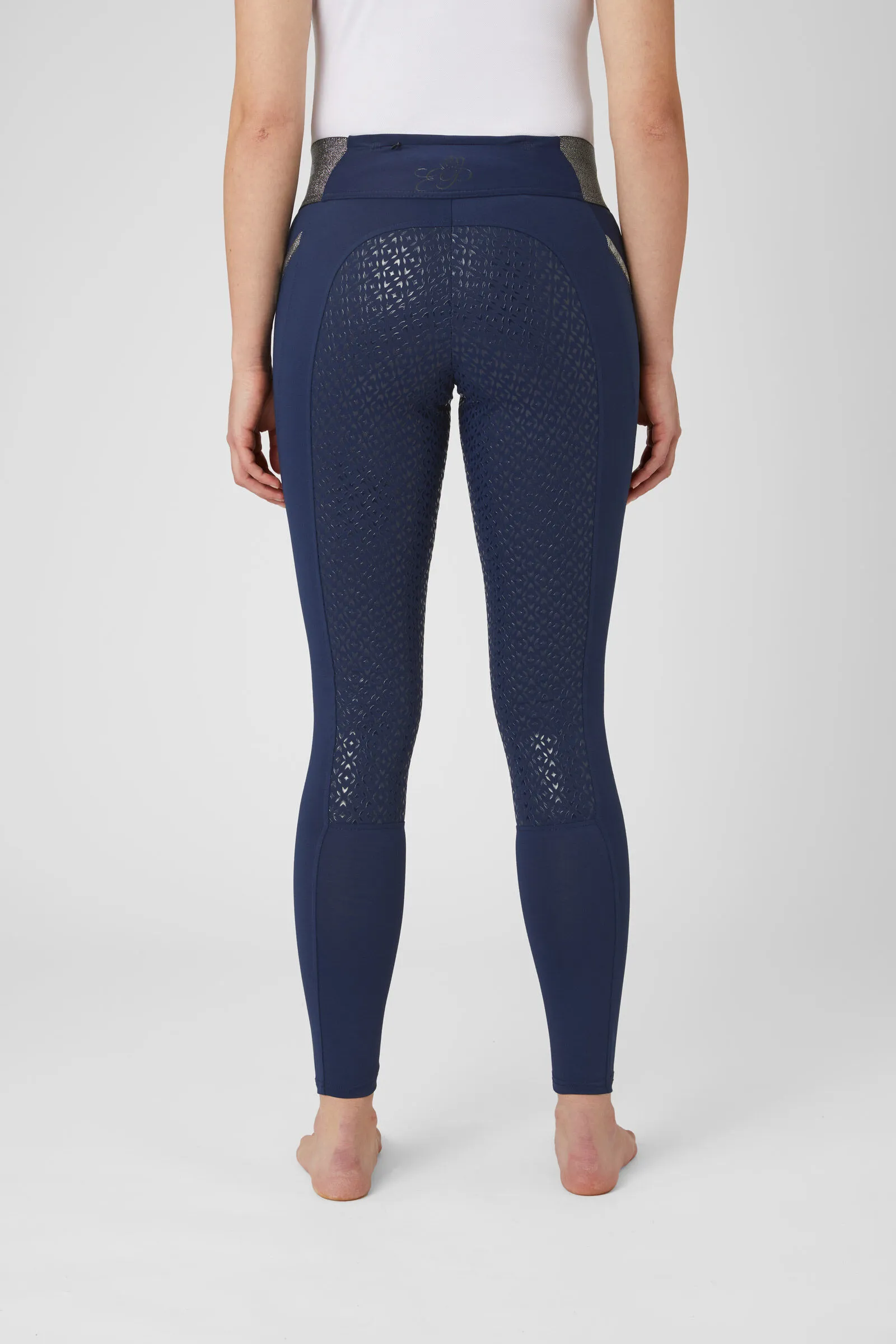 Horze Leggings d'équitation fond intégral pour femmes avec Taille Scintillante