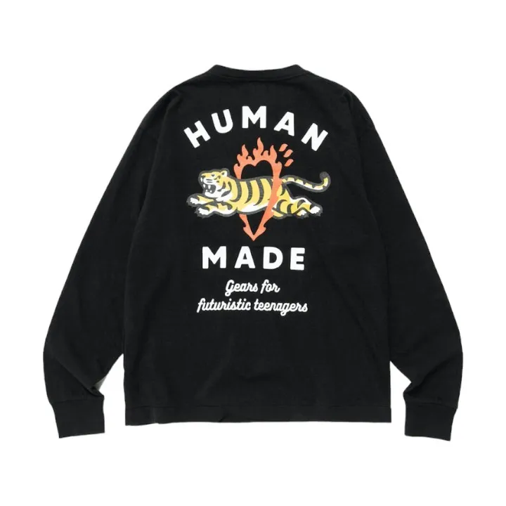 HUMAN MADE  |Crew Neck Heart Unisex Street Style Long Sleeves Plain