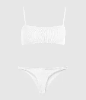 HUNZA G Partager  Maillot de Bain Bikini Gigi Blanc  