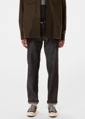 Jean droit en coton bio | bleu brut "rad rufus dry heavy" homme