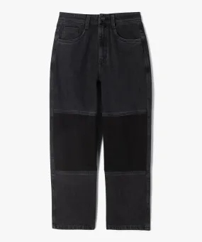 jean large bicolore garcon noir jeans