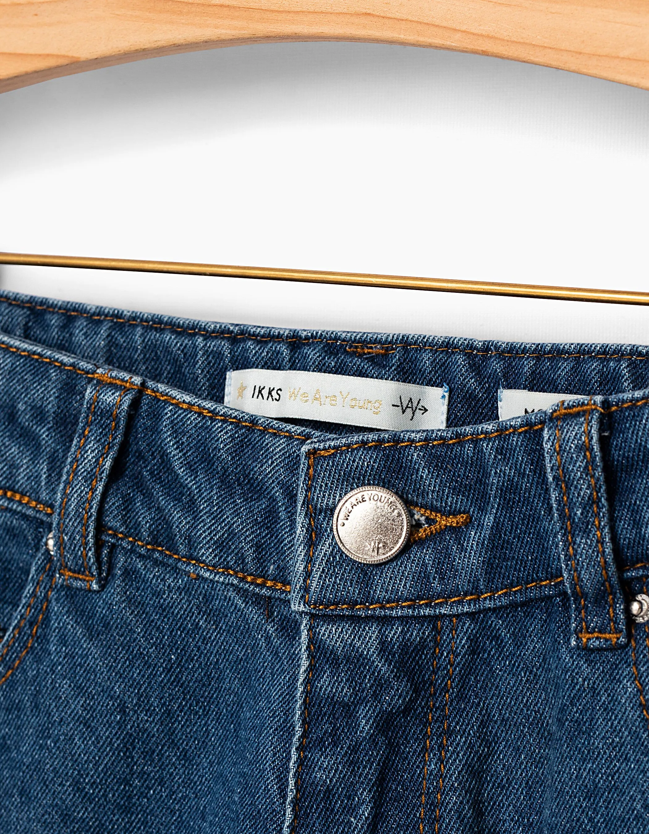 Jean mom medium blue fille