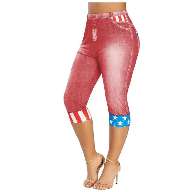 Jeans Drapeau Américain Femme