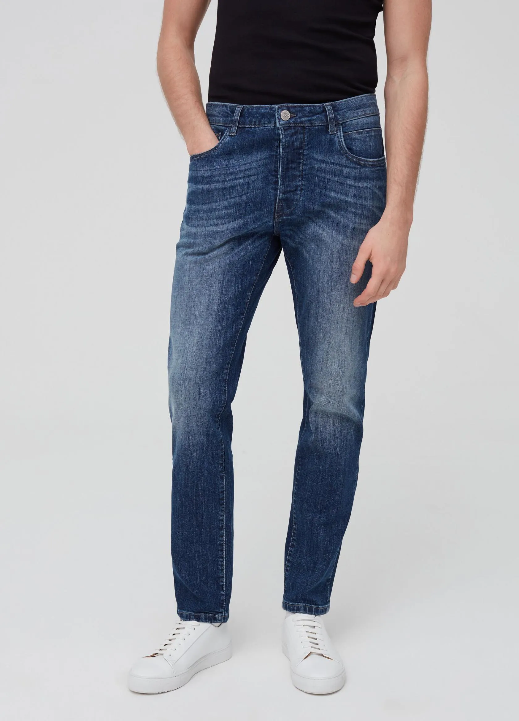 Jeans Homme | Slim-fit stretch jeans Lavage foncé | OVS