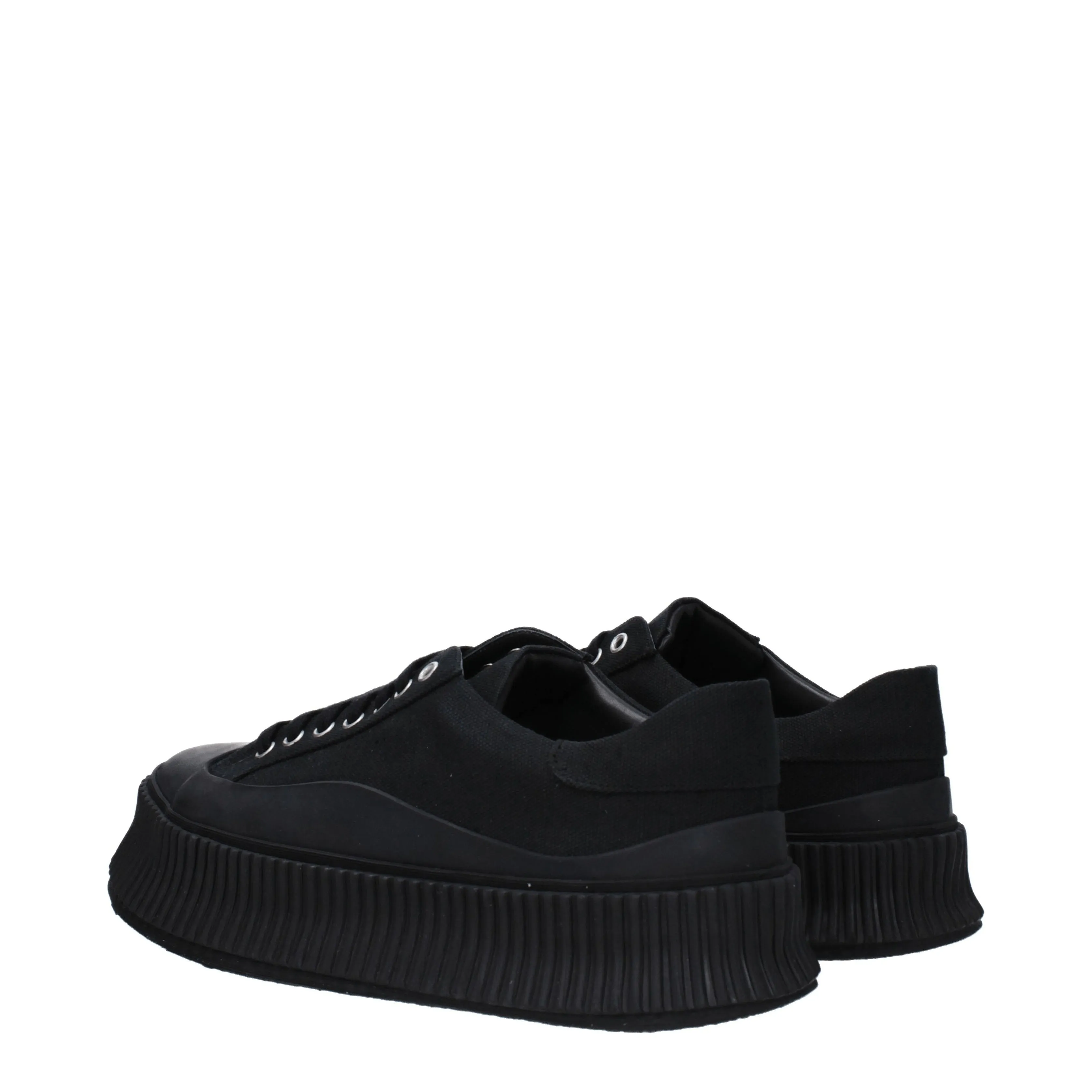 Jil sander baskets hommes tissu noir