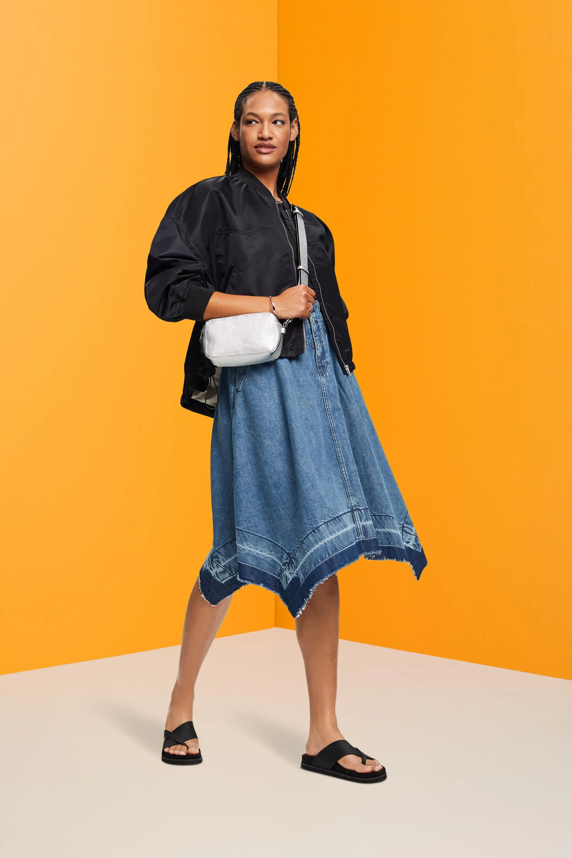 Jupe en jean asymétrique