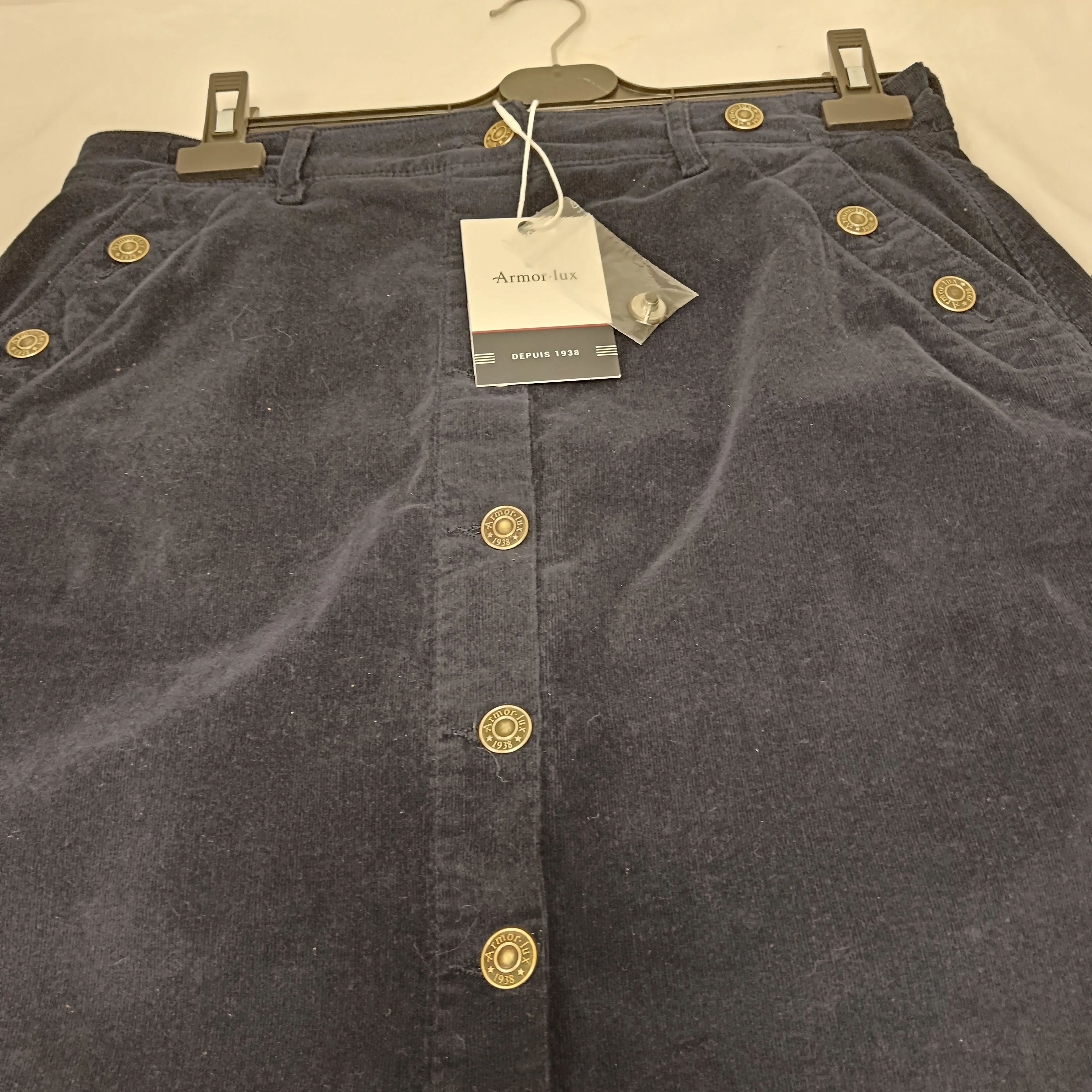 Jupe velours bleu marine - AmorLux - taille 42
