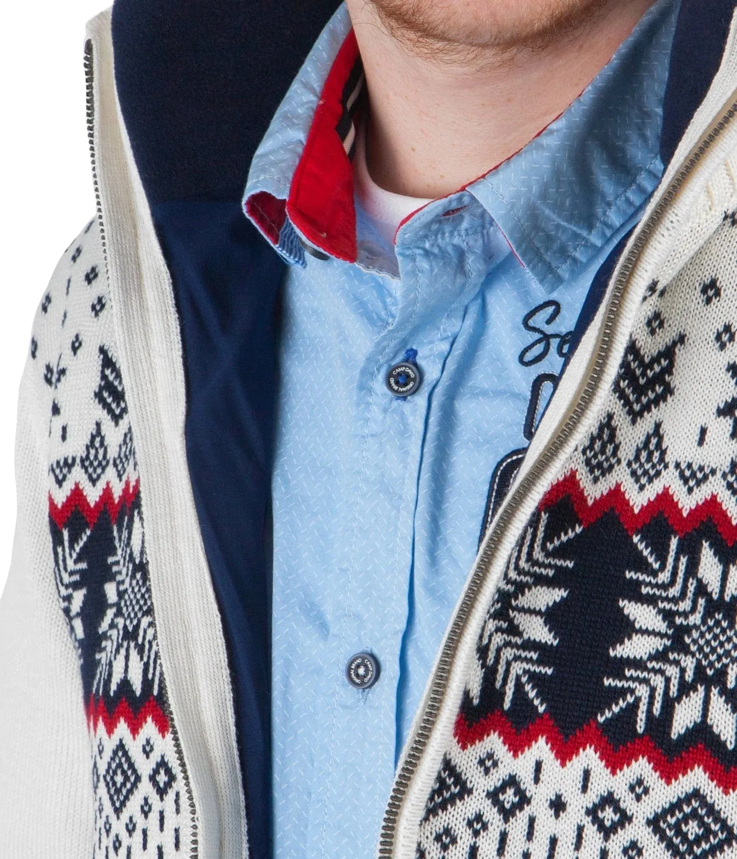 Knitted sweater Windstopper, off-White