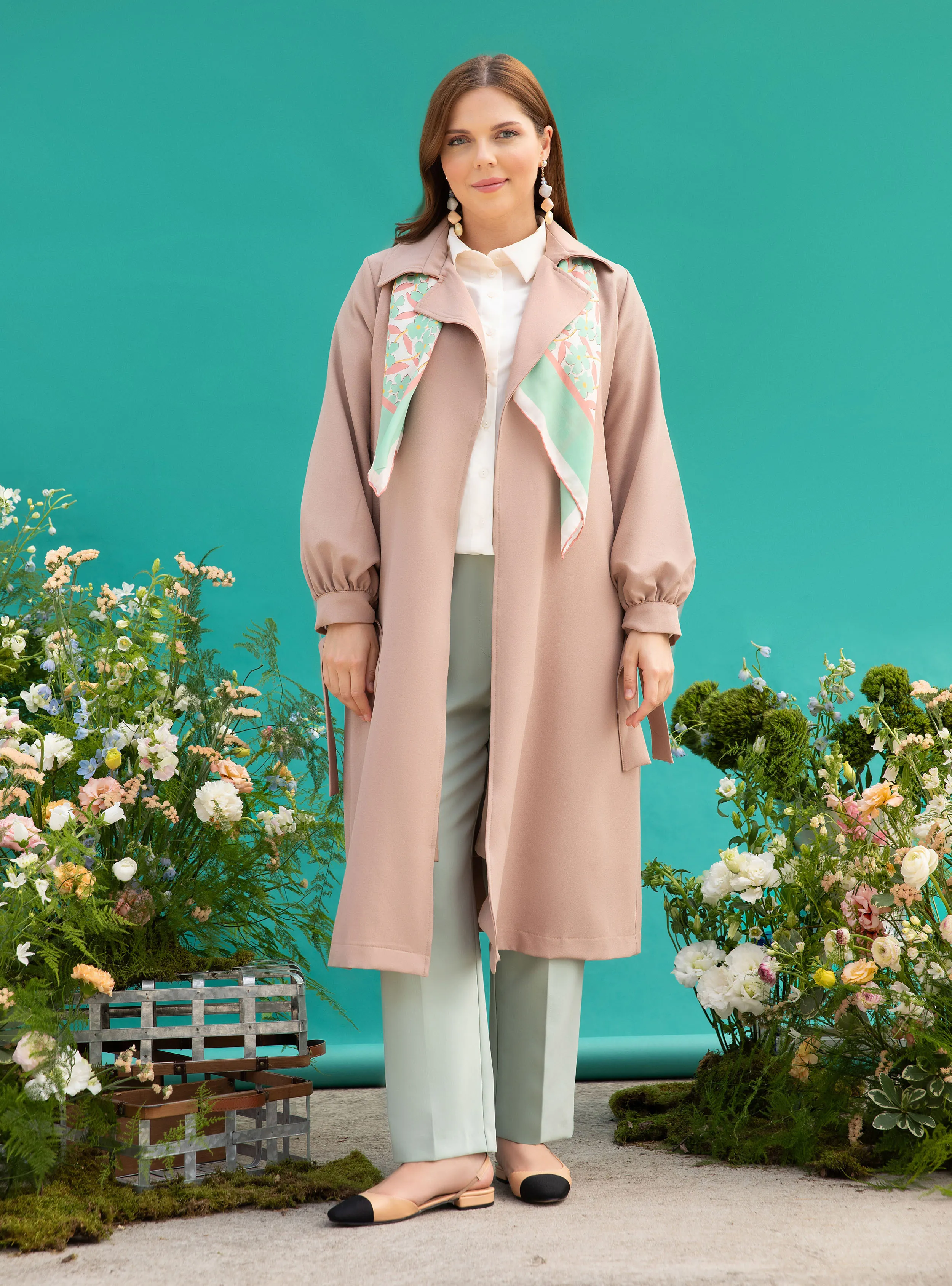 Latte - Plus Size Trench coat