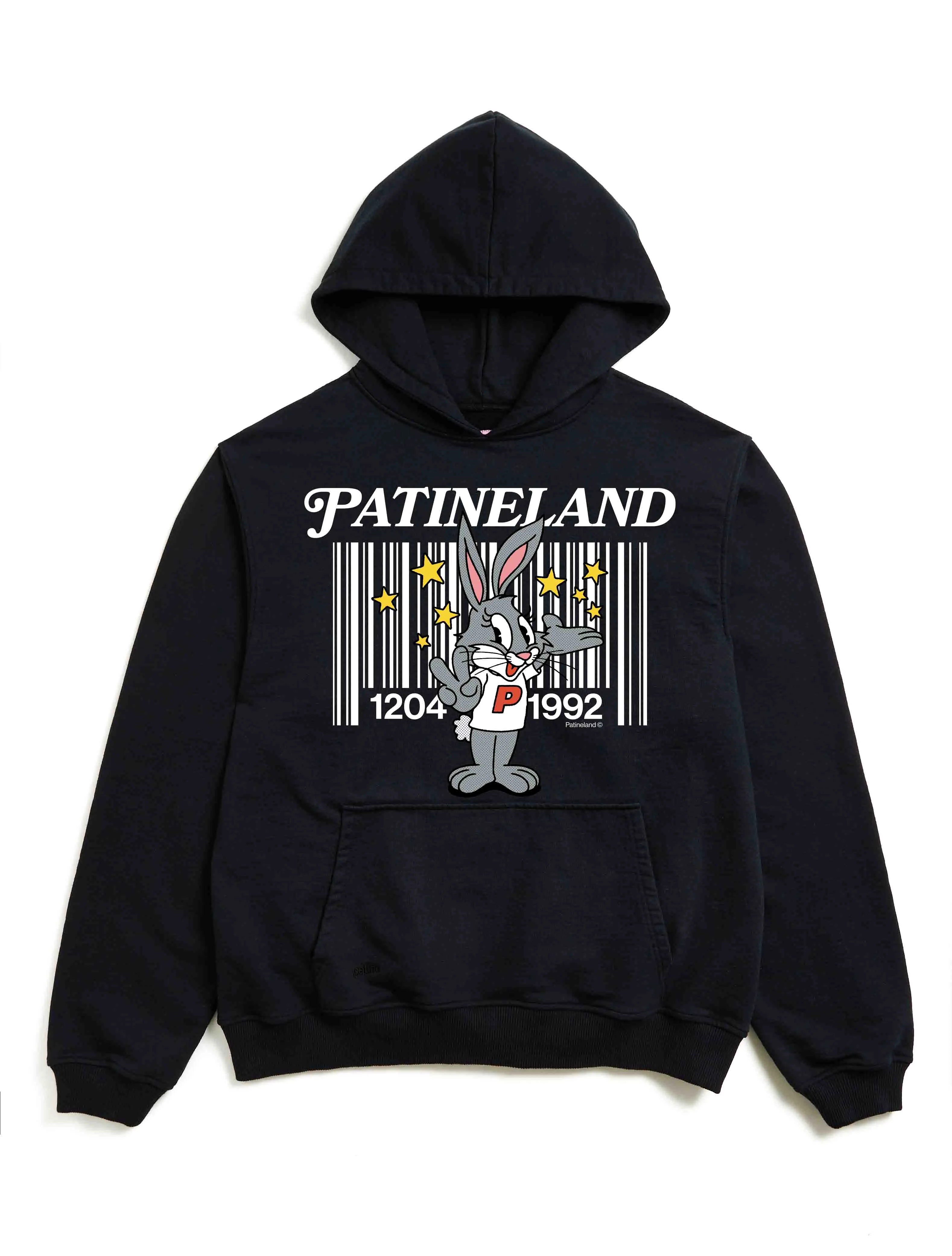 Le sweatshirt Hoodie unisexe Marty molleton bio-recyclé Code barre