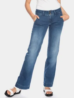 Lilia Jeans à Jambe Large en Coton Bio L36/38 inch, blue used