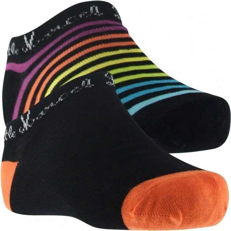 LITTLE MARCEL 2 paires Socquettes Fille Coton CFTC Rayé Nr Orange