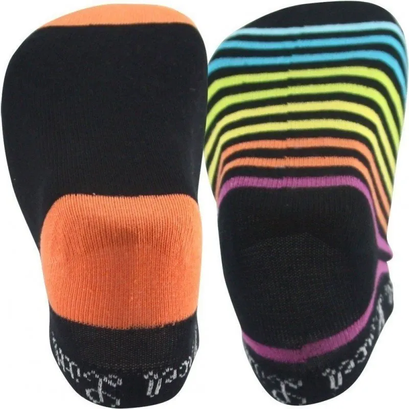LITTLE MARCEL 2 paires Socquettes Fille Coton CFTC Rayé Nr Orange