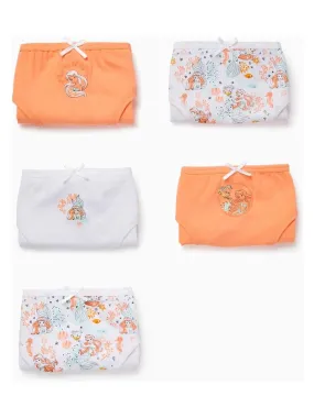 Lot 5 Culottes en Coton Fille 'Ariel'   DISNEY - Multicolore