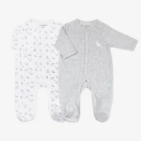 Lot de 2 pyjamas bébé - TROIS KILOS SEPT gris - Trois Kilos Sept