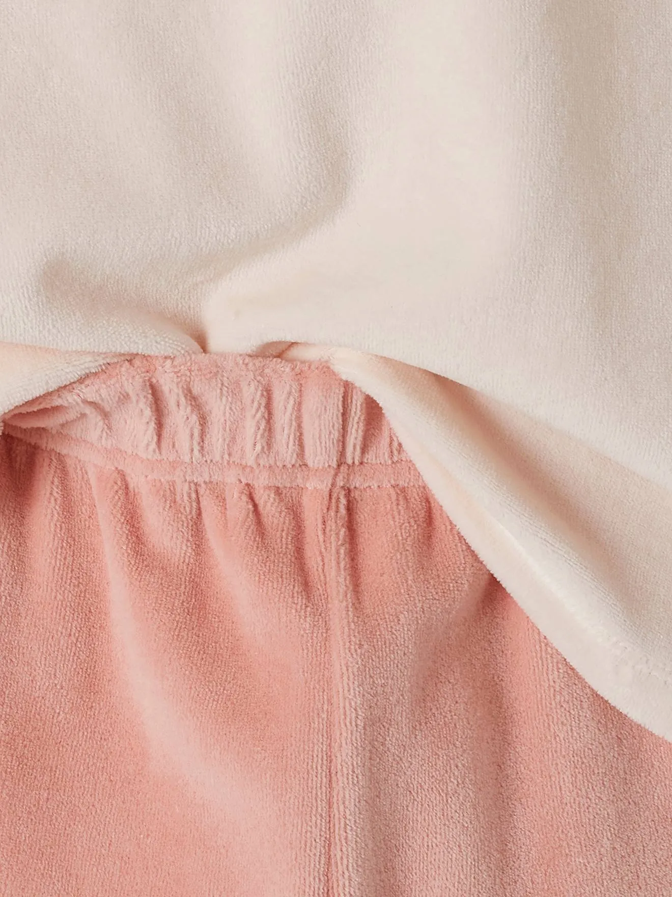 Lot de 2 pyjamas "love" en velours fille vieux rose - Vertbaudet
