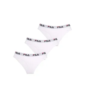 Lot de 3 culottes femme en coton FU6043 couleur Blanche Fila