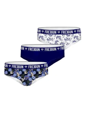 Lot de 3 culottes fille utlra stretch Freegun - Bleu