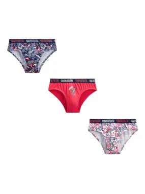 Lot de 3 slips garçon Dino Skate - Rouge