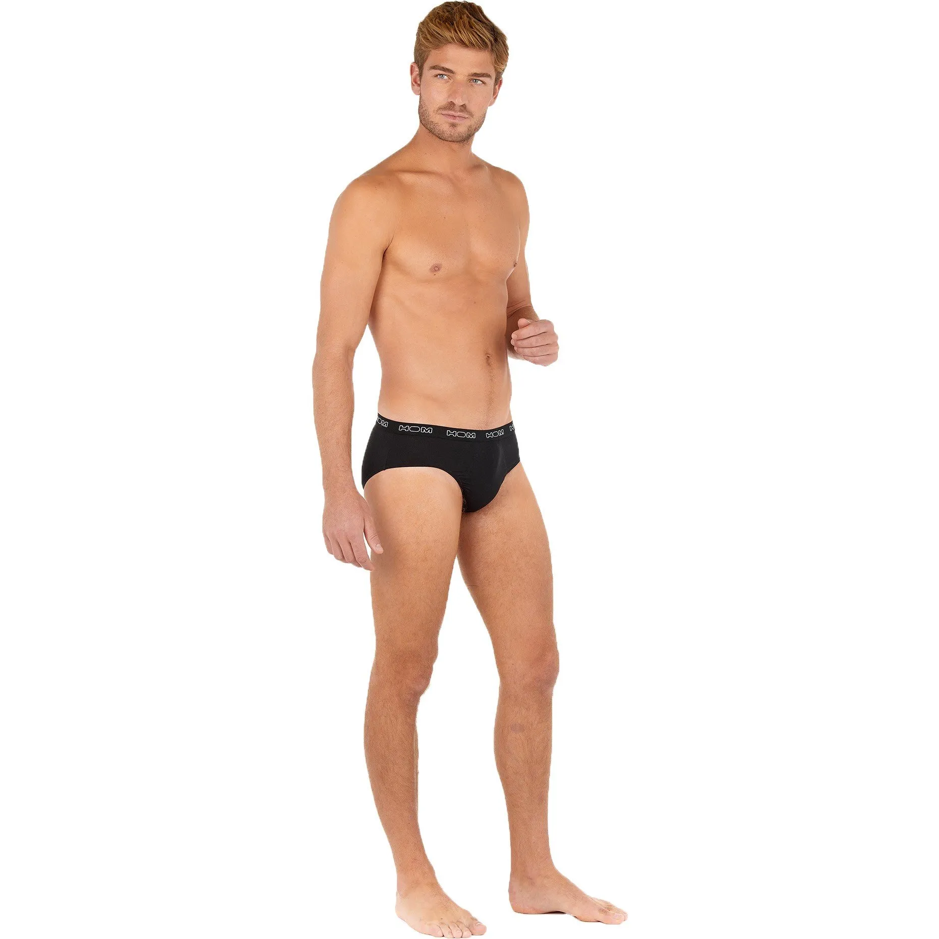 Lot de 3 slips HOM Boxerlines - gris, navy et noir - HOM : vente sl...