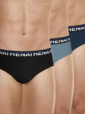 Lot de 3 slips Trio Basics pour Homme - Noir Gris Bleu