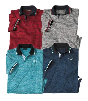 Lot de 4 Polos Flammés