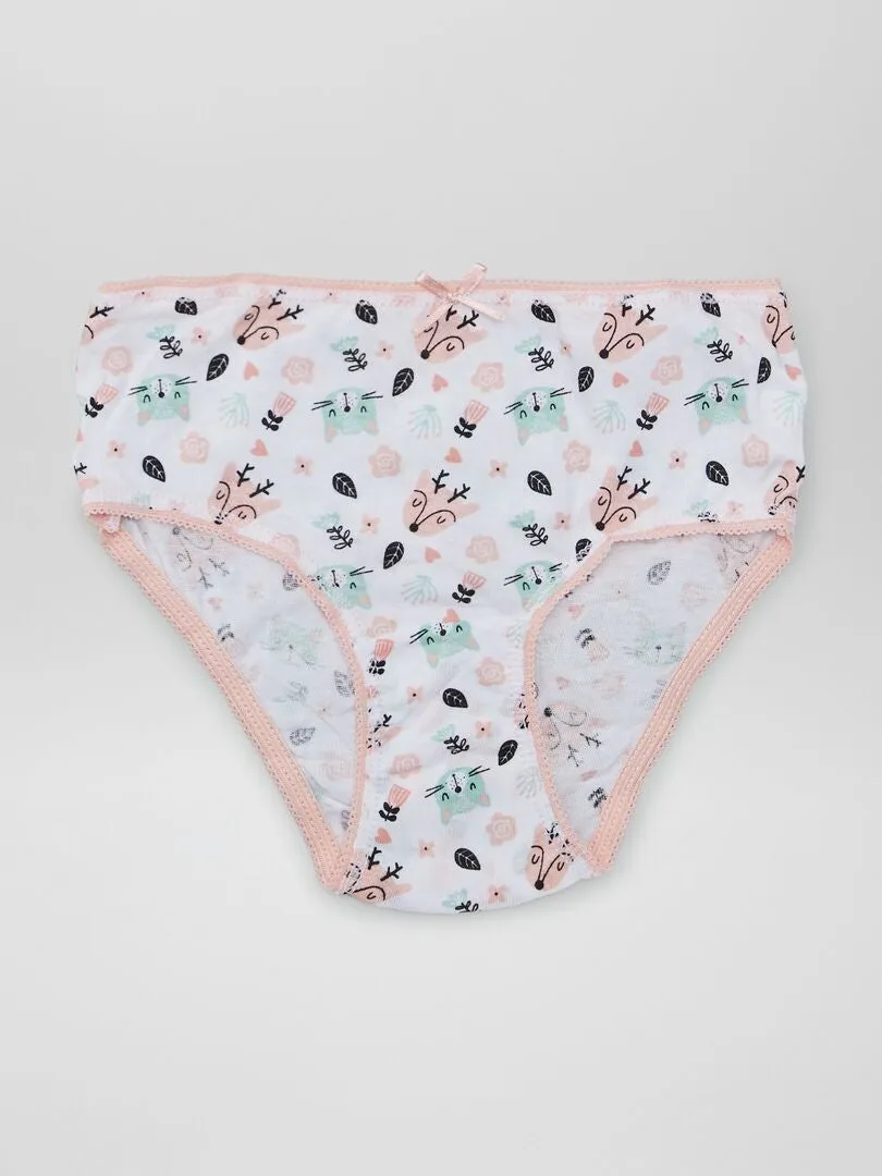 Lot de culottes en coton - 3 pièces - Rose