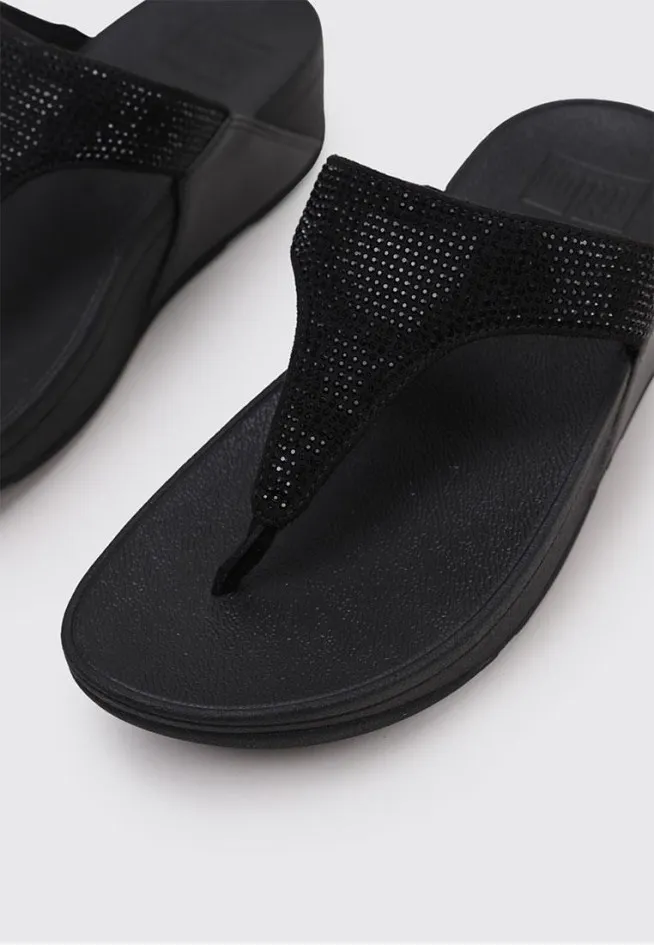 LULU CRYSTAL EM BELLISHE D TOE - P OST SANDALS Fitflop SANDALES COMPENSÉES