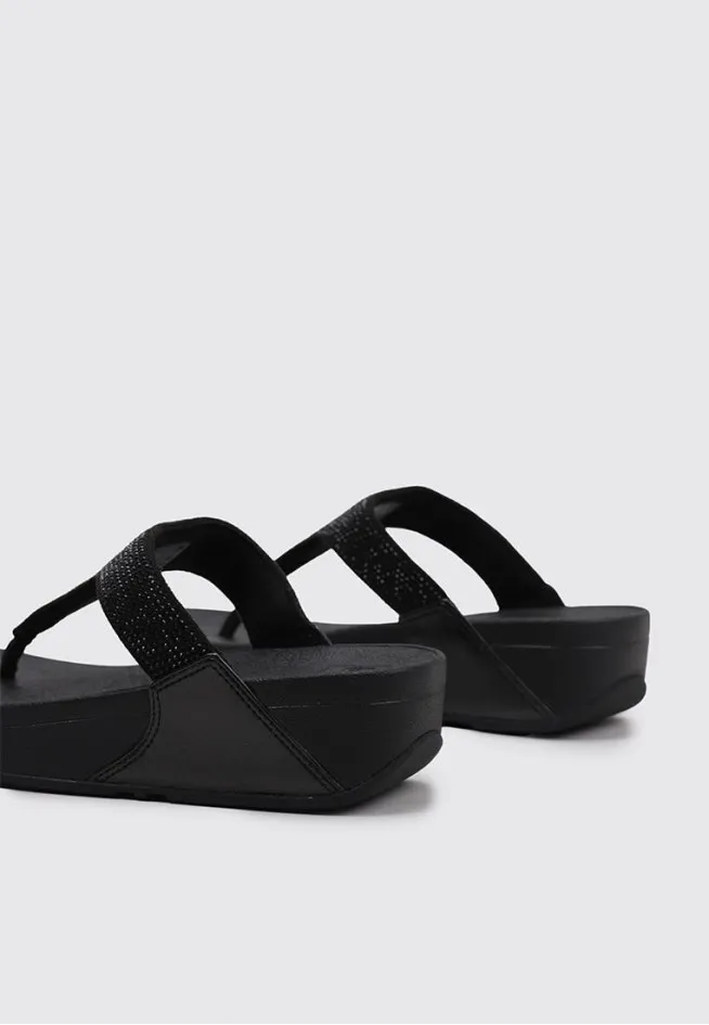LULU CRYSTAL EM BELLISHE D TOE - P OST SANDALS Fitflop SANDALES COMPENSÉES