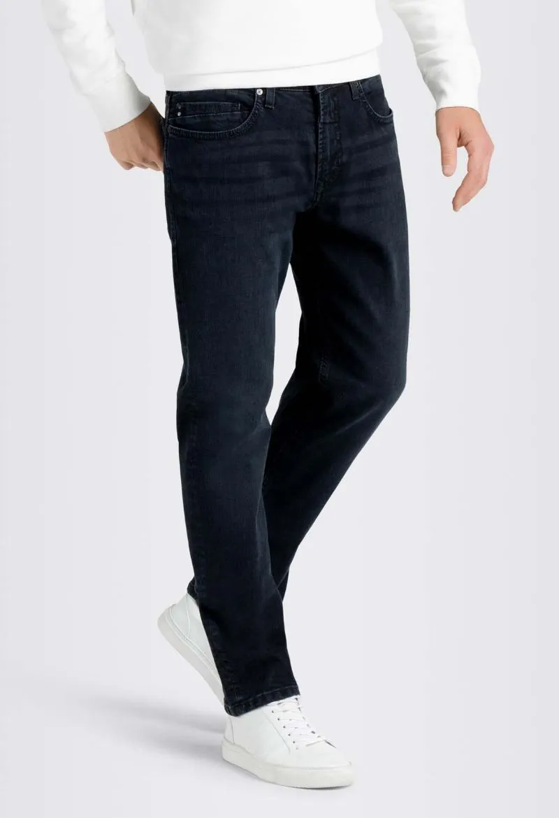MAC Jeans Ben ample fit L36 inch, noir bleu authentique délavé