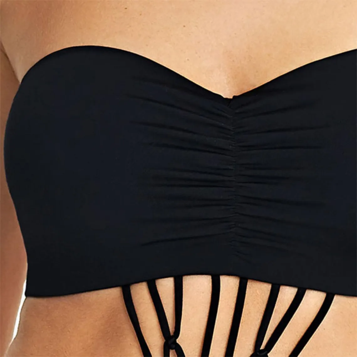 Maillot de bain une pièce bandeau-monokini Freya MACRAME black-Freya Maillots noir | 3 Suisses