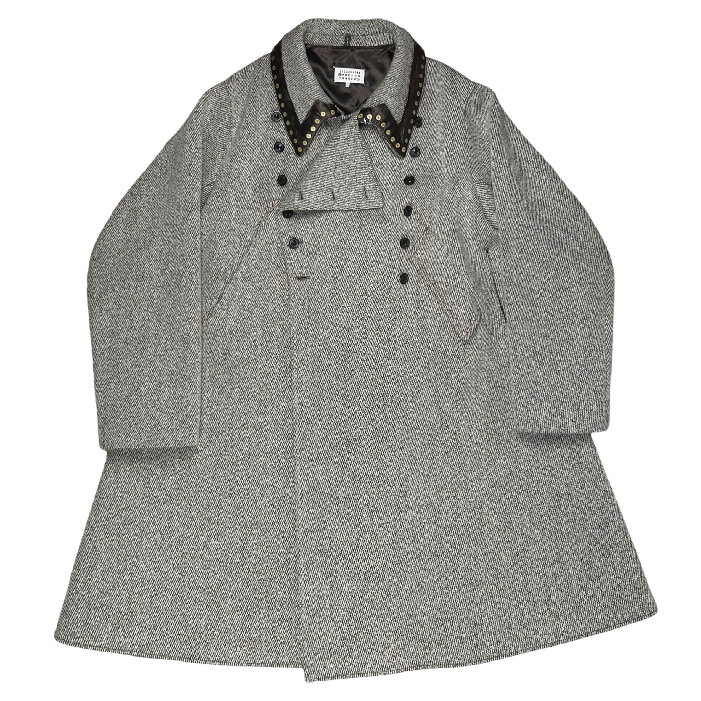 Maison Margiela Studded Double Breasted Wool Coat - AW20