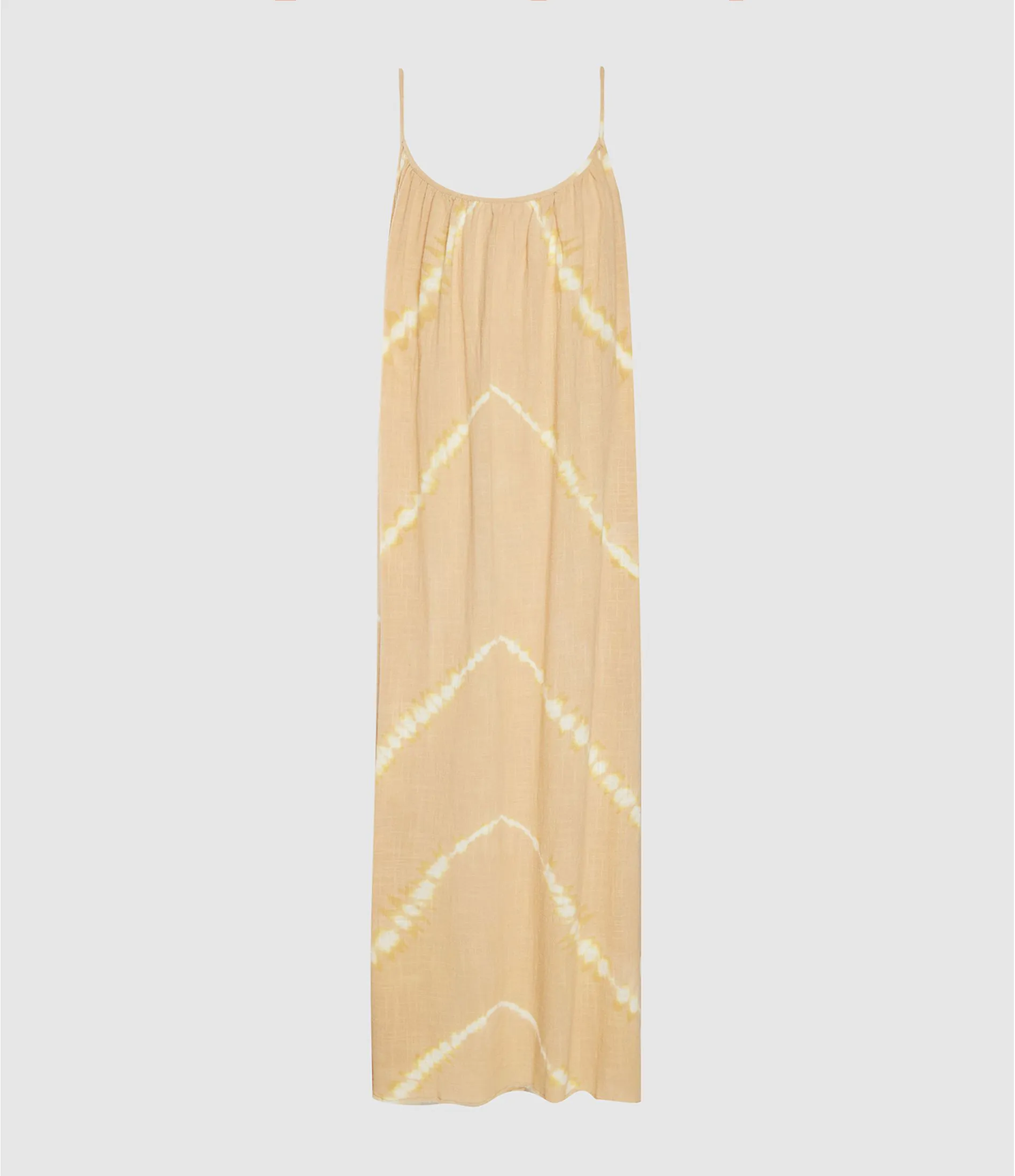 MAISON SAINT JULIEN Partager  Robe Longue Palm Beach Tie Dye Cafe Latte, Exclusivité Lulli  