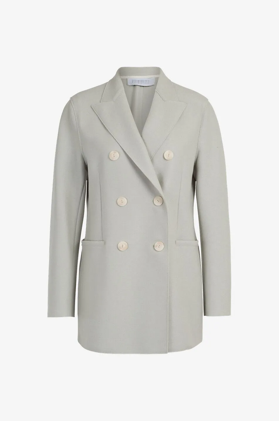 Manteau court en laine vierge à boutonnière simple