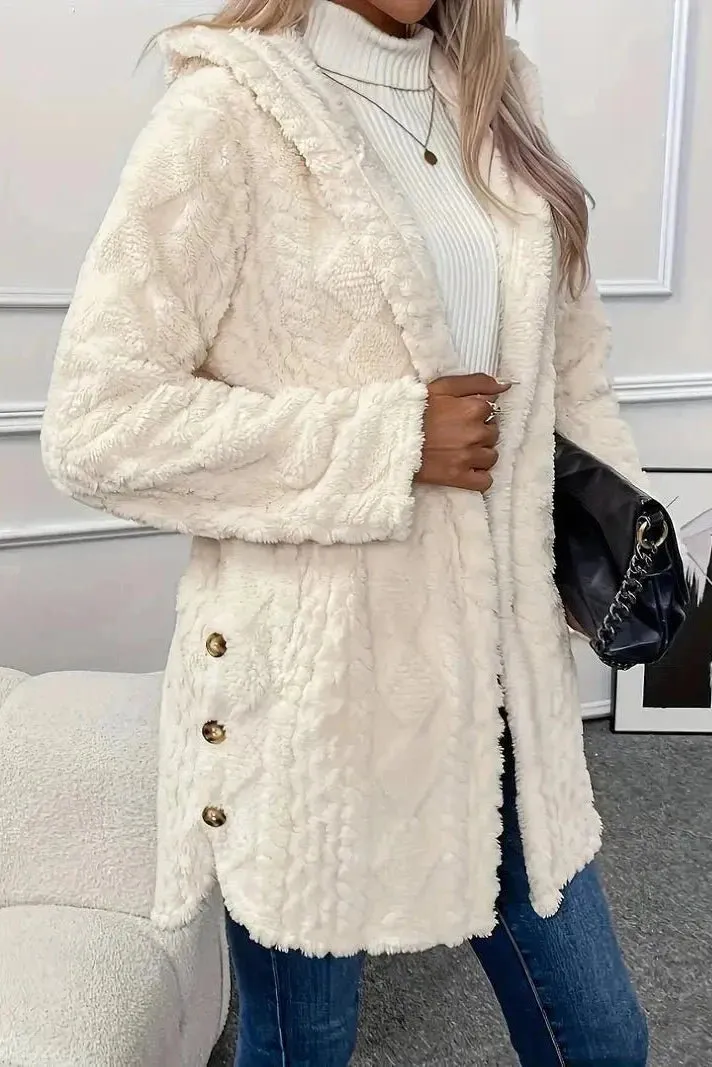 Manteau d'Hiver Luxueux Elisa  en Peluche Douillette