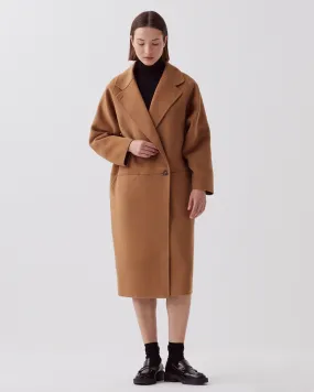 Manteau long double face