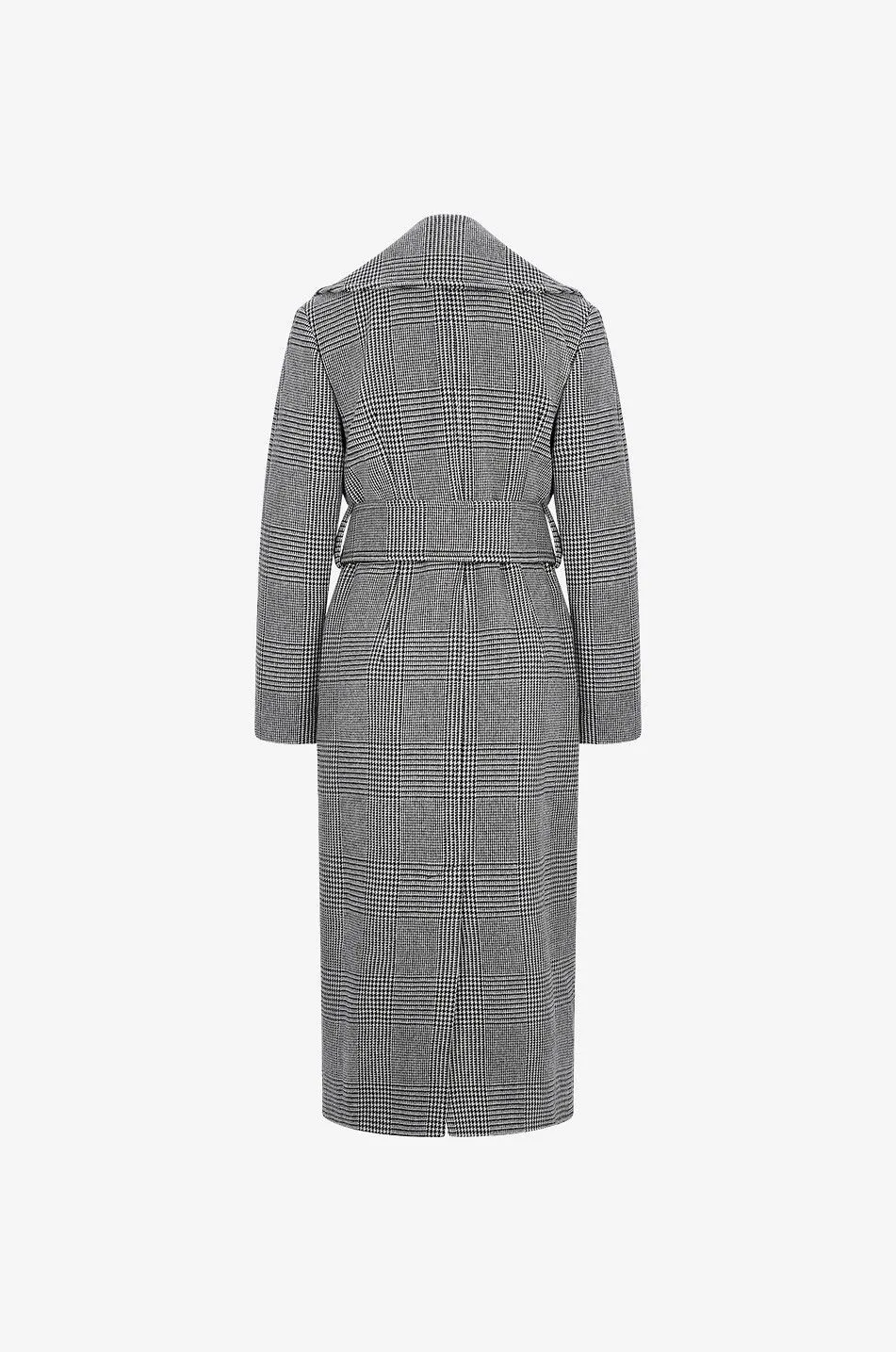 Manteau long en laine à ceinture Seraphine