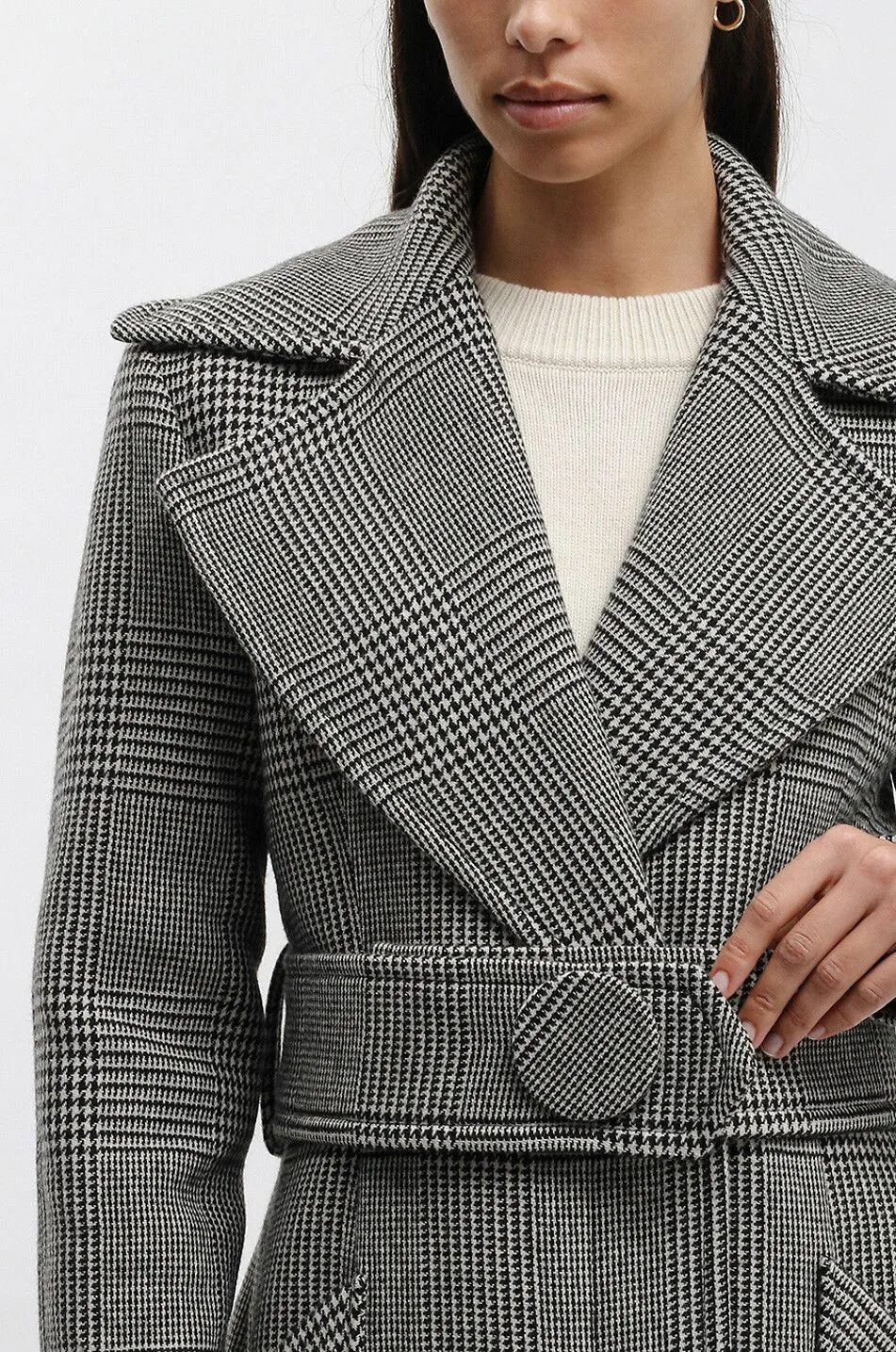 Manteau long en laine à ceinture Seraphine
