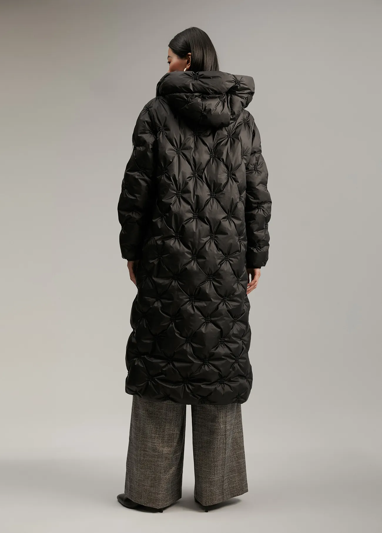 Manteau long matelassé