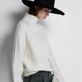 Marcia - Pull col montant en pur cachemire