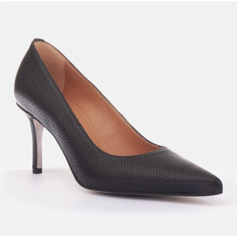 Marco Shoes Onze talons hauts le noir