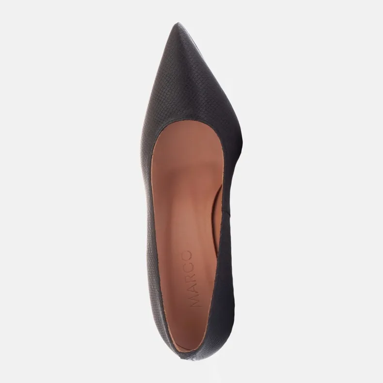 Marco Shoes Onze talons hauts le noir