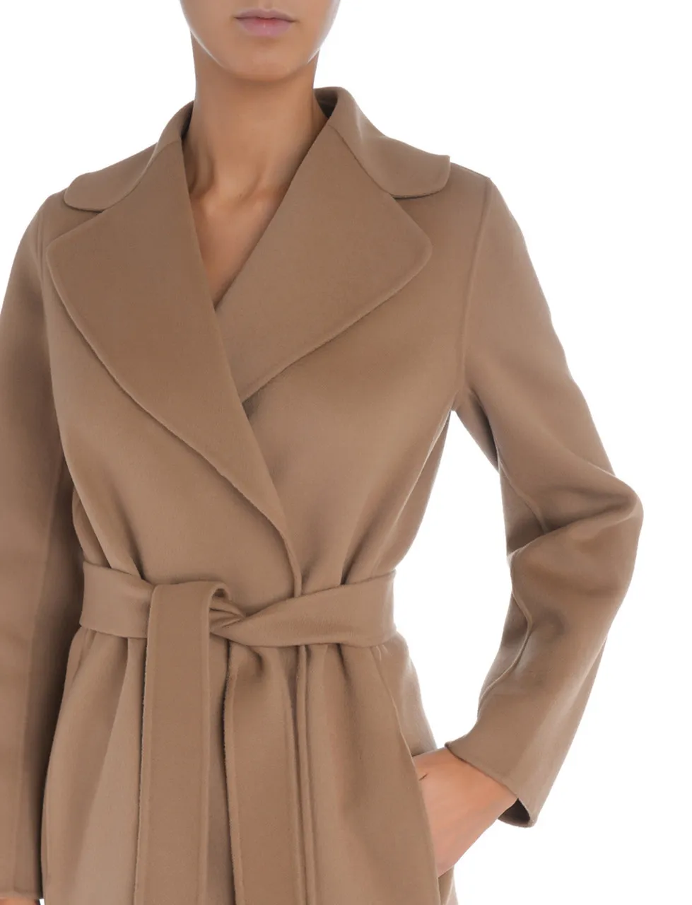 Max Mara Manteau de robe de chambre Poldo de couleur camel S